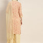 Printed Kurta with Palazzos & Dupatta ( JOKPL D31Bg 1458 Pink )