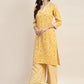 Printed Kurta with Palazzos & Dupatta ( JOKPL D31Bg 1458 Yellow )