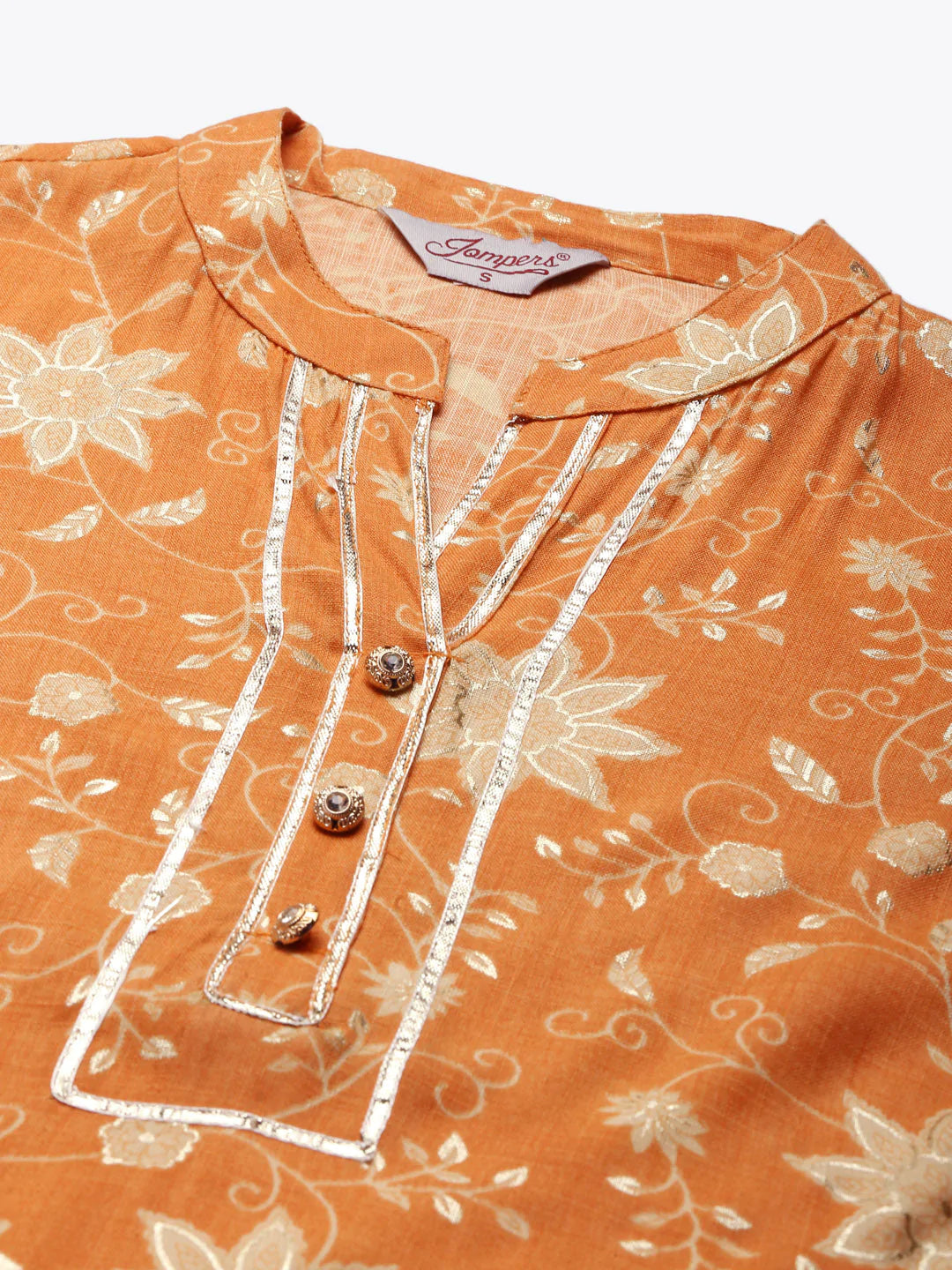 Gotta Patti Kurta with Palazzos & Dupatta ( JOKPL D31Bg 1459 Orange )