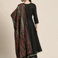 Women Kurta with Palazzos & print Dupatta ( JOKPL D39B 1476 Black )