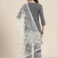Women Ethnic Motifs Embroidered Sequinned Kurta With Palazzos & With Dupatta ( JOKPL D42W 1478 Navy )