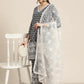 Women Ethnic Motifs Embroidered Sequinned Kurta With Palazzos & With Dupatta ( JOKPL D42W 1478 Navy )