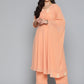 Ethnic Motifs Peach Printed Georgette Kurta with Palazzos & With Dupatta ( JOKPL D43P 1484 Peach )