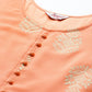 Ethnic Motifs Peach Printed Georgette Kurta with Palazzos & With Dupatta ( JOKPL D43P 1484 Peach )