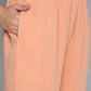 Ethnic Motifs Peach Printed Georgette Kurta with Palazzos & With Dupatta ( JOKPL D43P 1484 Peach )