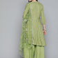 Green Sequinned Kurta with Palazzos & With Dupatta ( JOKPL D44Grn 1493 Green )