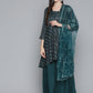 Teal Sequinned Kurta with Palazzos & With Dupatta ( JOKPL D44T 1493 Teal )