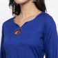Jompers Women Royal-Blue Solid Kurta with Palazzos & Art-Silk Printed Dupatta ( JOKPL D4B 1312 Royal )