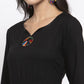 Jompers Women Black & Red Solid Kurta with Palazzos & Dupatta ( JOKPL D4R 1312 Black )