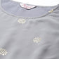 Gorgette Foil Print Kurta palazzo Dupatta Set from Jompers ( JOKPL D50Gry 1497 Grey )