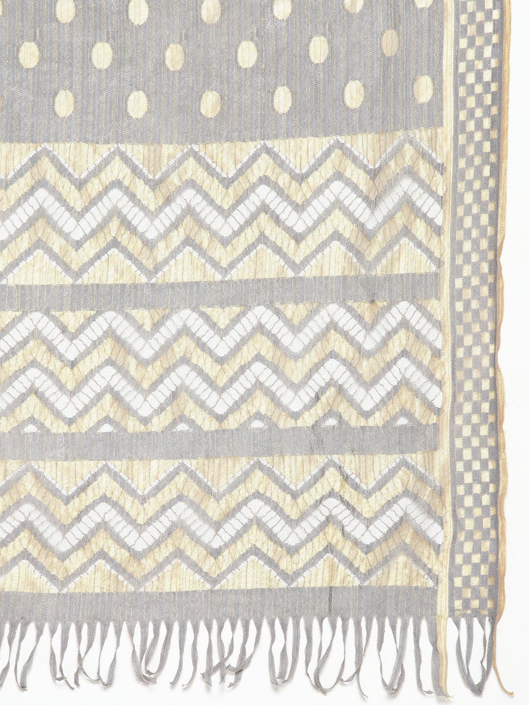 Gorgette Foil Print Kurta palazzo Dupatta Set from Jompers ( JOKPL D50Gry 1497 Grey )