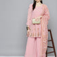 Gorgette Foil Print Kurta palazzo Dupatta Set from Jompers ( JOKPL D50Pnk 1497 Pink )
