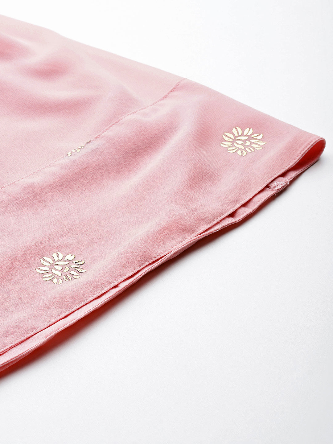 Gorgette Foil Print Kurta palazzo Dupatta Set from Jompers ( JOKPL D50Pnk 1497 Pink )
