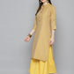 Woven design kurta, pallazos and dupatta set ( JOKPL D51Y 1538 Yellow )
