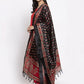 Jompers Women Red Solid Kurta with Palazzos & Red-Black Printed Dupatta ( JOKPL D8B 1312 Red )