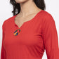 Jompers Women Red Solid Kurta with Palazzos & Red-Black Printed Dupatta ( JOKPL D8B 1312 Red )