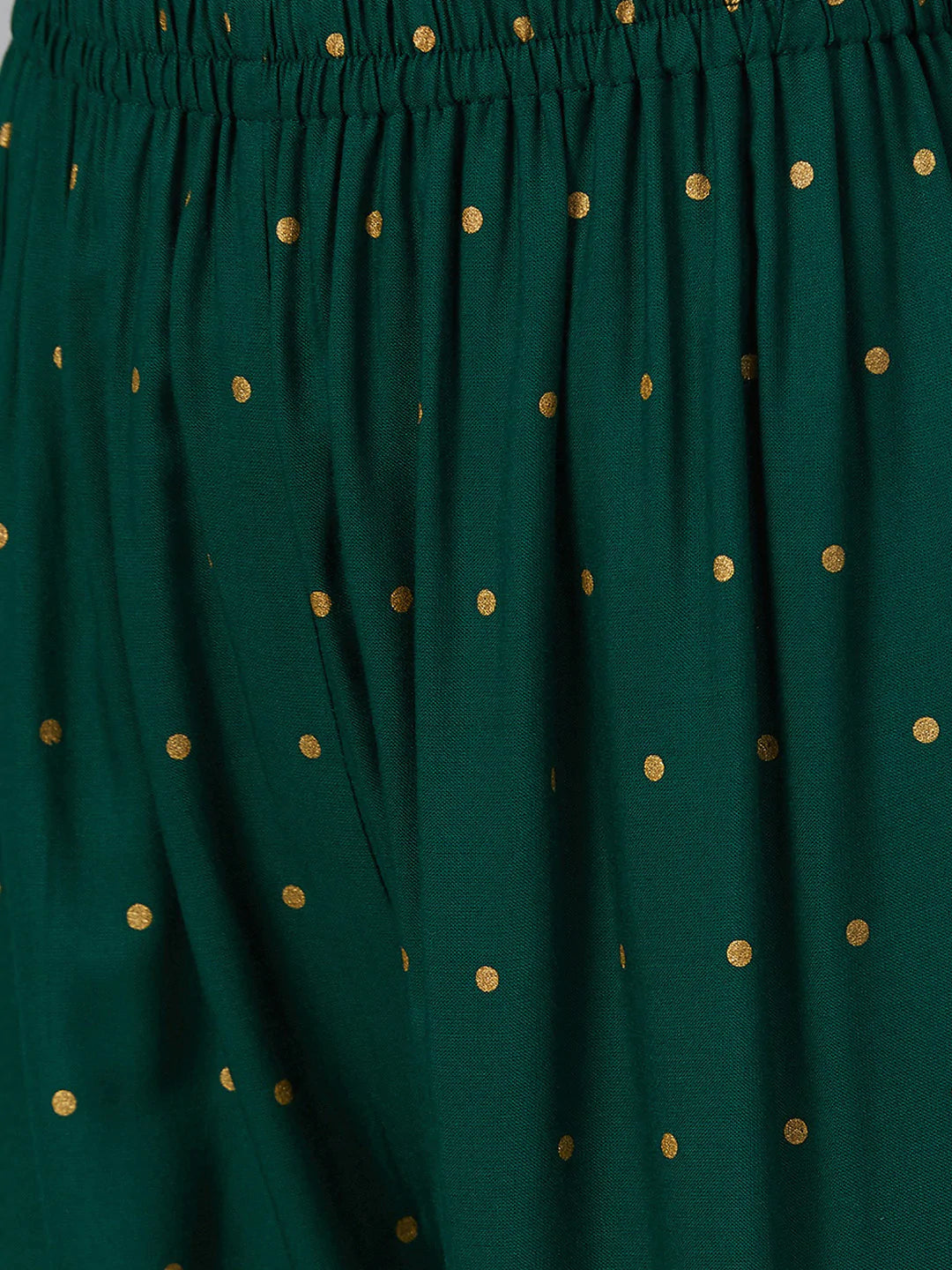Jompers Women Green & Golden Printed Kurta with Palazzos & Dupatta ( JOKPL D 1360 Green )