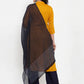 Women Mustard Yellow & Navy Blue Embroidered Kurta with Palazzos & Dupatta (JOKPL NB D11B 1274 Mustard)