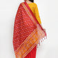 Women Mustard Yellow & Red Embroidered Kurta with Palazzos & Dupatta (JOKPL R-D8R 1293 Mustard)