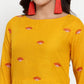 Women Mustard Yellow & Red Embroidered Kurta with Palazzos & Dupatta (JOKPL R-D8R 1293 Mustard)