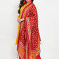 Women Mustard Yellow & Red Embroidered Kurta with Palazzos & Dupatta (JOKPL R-D8R 1294 Mustard)