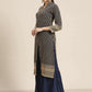 Navy Embroidered Kurta with Sharara ( JOKPS 1448 Navy )