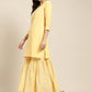 Women Yellow Woven Design Gotta Patti Kurta with Sharara & Dupatta ( JOKPS D20F 1438 Yellow )