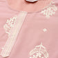 Women Pink & Silver Ethnic Motifs Foil Printed Straight Kurta Sharara Dupatta ( JOKPS D32P 1444 Pink )