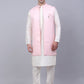 Men's Solid Kurta Pyjama With Shrug Jacket ( JOKPWCS W-D 4067Pink )