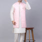 Men's Solid Kurta Pyjama With Shrug Jacket ( JOKPWCS W-D 4067Pink )