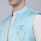 Men's Solid Kurta Pyjama With Shrug Jacket ( JOKPWCS W-D 4068Sky )
