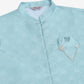 Men's Solid Kurta Pyjama With Shrug Jacket ( JOKPWCS W-D 4068Sky )