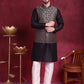 Woven Design Nehru Jacket With Kurta Pyjama Set ( JOKPWC 636B 4088 Golden )