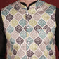 Green Floral Printed Nehru Jacket With Kurta Pyjama Set ( JOKPWC 636B 4090Green )