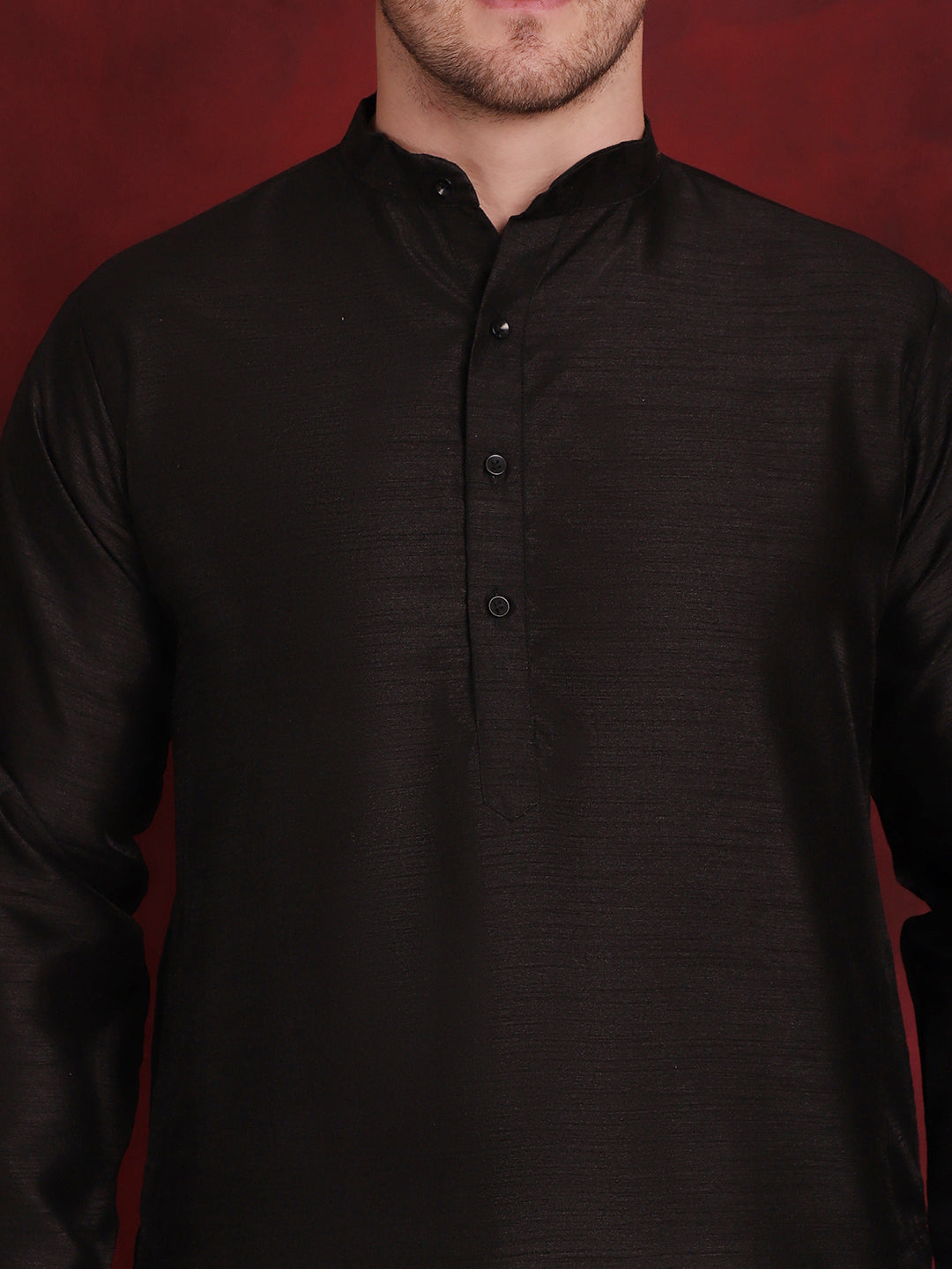 Coral Woven Design Nehru Jacket With Kurta Pyjama Set ( JOKPWC 636B 4091Coral )