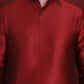 Black Floral Printed Nehru Jacket With Kurta Pyjama Set ( JOKPWC 636M 4090Black )
