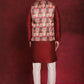 Multi Printed Nehru Jacket With Kurta Pyjama Set ( JOKPWC 636M 4090Multi )