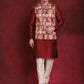 Multi Printed Nehru Jacket With Kurta Pyjama Set ( JOKPWC 636M 4090Multi )