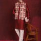 Multi Printed Nehru Jacket With Kurta Pyjama Set ( JOKPWC 636M 4090Multi )