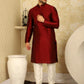 Blue Woven Design Nehru Jacket With Kurta Pyjama Set ( JOKPWC 636M 4091Peacock )