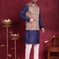 Woven Design Nehru Jacket With Kurta Pyjama Set ( JOKPWC 636N 4089 Brown )
