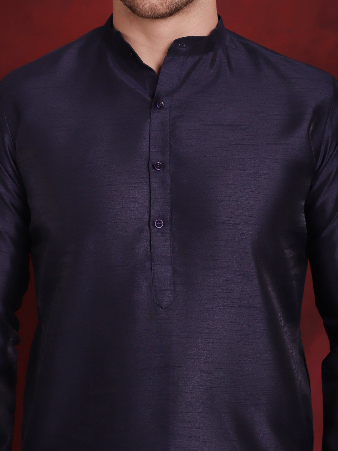Navy Blue Woven Design Nehru Jacket With Kurta Pyjama Set ( JOKPWC 636N 4091Navy )