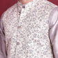 Woven Design Nehru Jacket With Kurta Pyjama Set ( JOKPWC 636S 4087 Grey )
