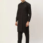Men's Kurta Pyjama With Black Solid Nehru Jacket( JOKPWC W-F 4033Black )