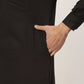Men's Kurta Pyjama With Black Solid Nehru Jacket( JOKPWC W-F 4033Black )
