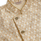 Men's Solid Kurta Pyjama With Nehru Jacket ( JOKPWC DG-D 4048Silver )