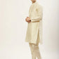 Men's Printed Nehru Jacket and Kurta Pyjama Set( JOKPWC W-D 4031Mustard )