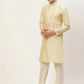 Men's Solid Kurta Pyjama With Floral Maroon Printed Nehru Jacket( JOKPWC G-D 4032Maroon )