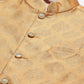 Men's Solid Kurta Pyjama With Floral Peach Printed Nehru Jacket( JOKPWC G-D 4032Peach )