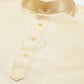 Men's Solid Kurta Pyjama With Floral Peach Printed Nehru Jacket( JOKPWC G-D 4032Peach )
